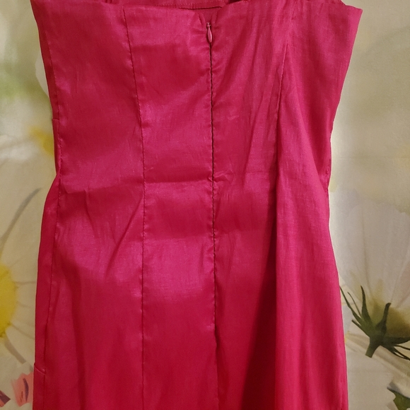 Rosy One Shoulder Satin Mini Dress - Picture 5 of 15
